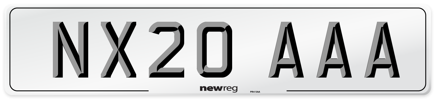 NX20 AAA Number Plate from New Reg